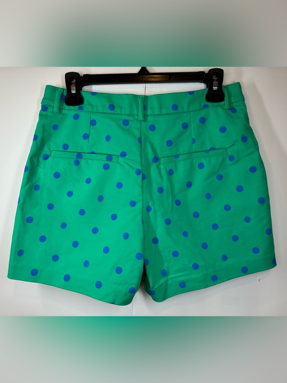 Lilly Pulitzer Women’s Green Blue Polka Dot Chino Shorts Size 4 Preppy Coastal - Picture 4 of 5